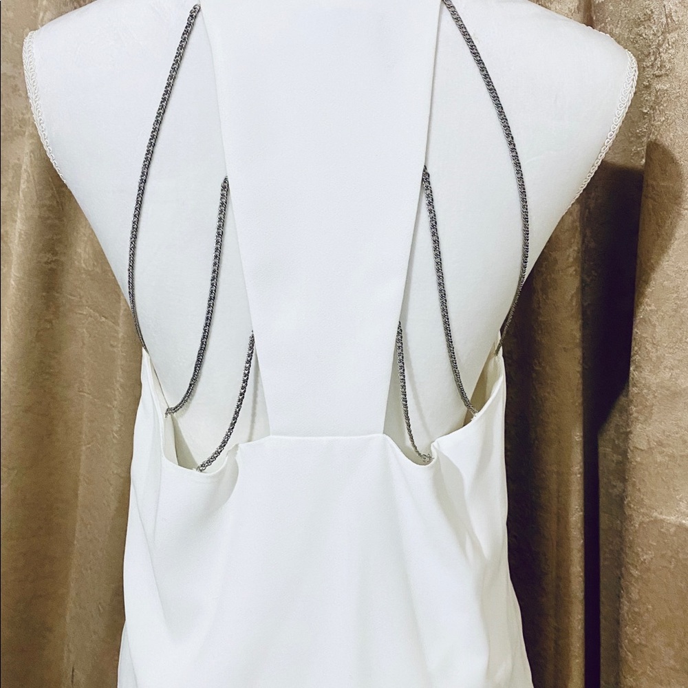 ⛔️❌ S O L D ❌⛔️ Parker Frazier Chain Tank White M - Picture 7 of 14
